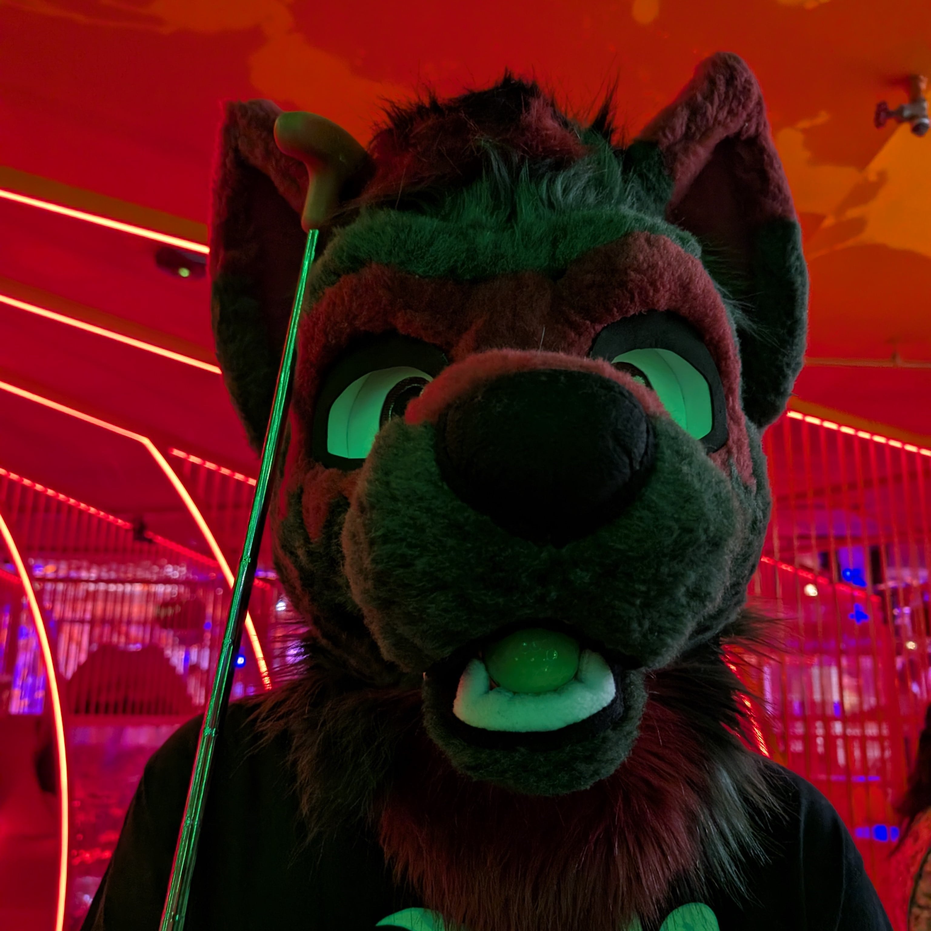 An attendee has found a ball at a ThamesFurs Minigolf meet!